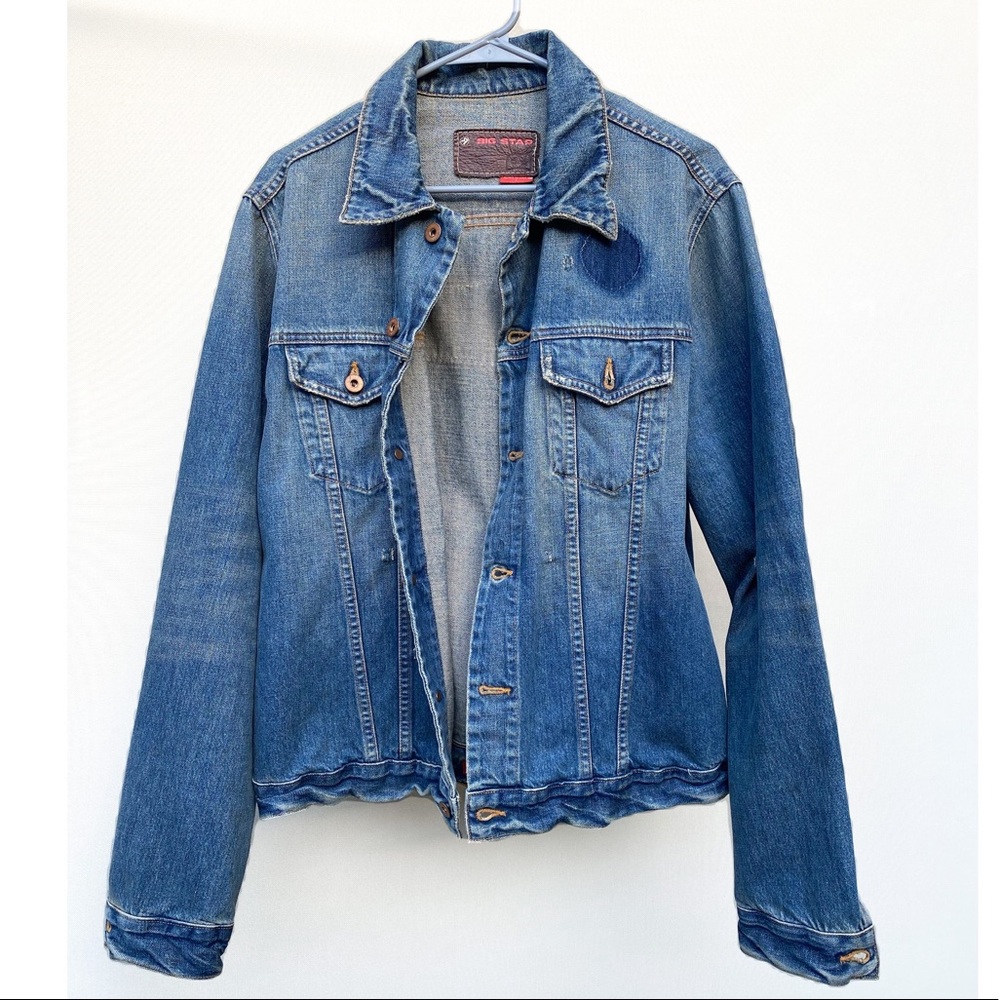 Big Star Men’s Denim Jeans Jacket Blue Large